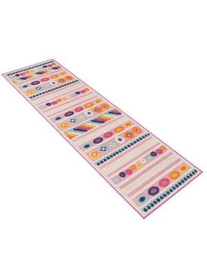 Pink 2' x 8' Aruba Outdoor Runner Area Rug Weather Resistant for Patio, Deck, Terrace, Balcony, Porch for Sale at Rug Engine