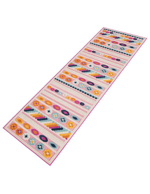 Pink 2' x 10' Aruba Outdoor Runner Area Rug Weather Resistant for Patio, Deck, Terrace, Balcony, Porch for Sale at Rug Engine