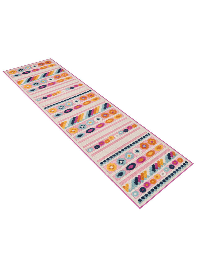 Pink 2' x 10' Aruba Outdoor Runner Area Rug Weather Resistant for Patio, Deck, Terrace, Balcony, Porch for Sale at Rug Engine