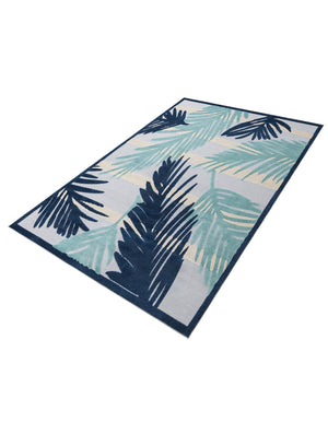 Gray Blue 9' x 12' Aruba Outdoor Rectangle Area Rug Weather Resistant for Patio, Deck, Terrace, Balcony, Porch for Sale at Rug Engine