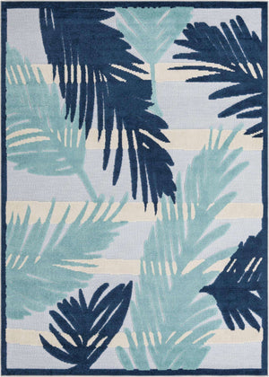 Gray Blue 6' x 9' Aruba Outdoor Rectangle Area Rug Weather Resistant for Patio, Deck, Terrace, Balcony, Porch for Sale at Rug Engine