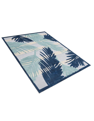 Gray Blue 5' 3 x 8' Aruba Outdoor Rectangle Area Rug Weather Resistant for Patio, Deck, Terrace, Balcony, Porch for Sale at Rug Engine