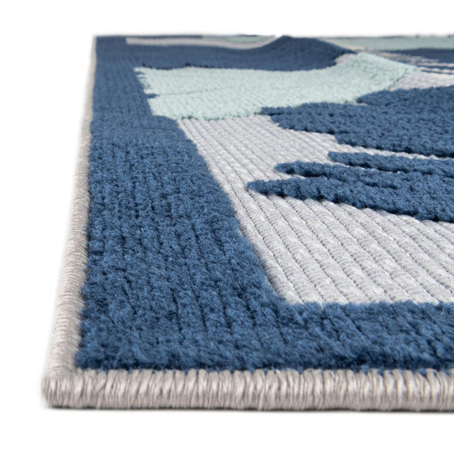 Gray Blue 4' x 6' Aruba Outdoor Rectangle Area Rug Weather Resistant for Patio, Deck, Terrace, Balcony, Porch for Sale at Rug Engine
