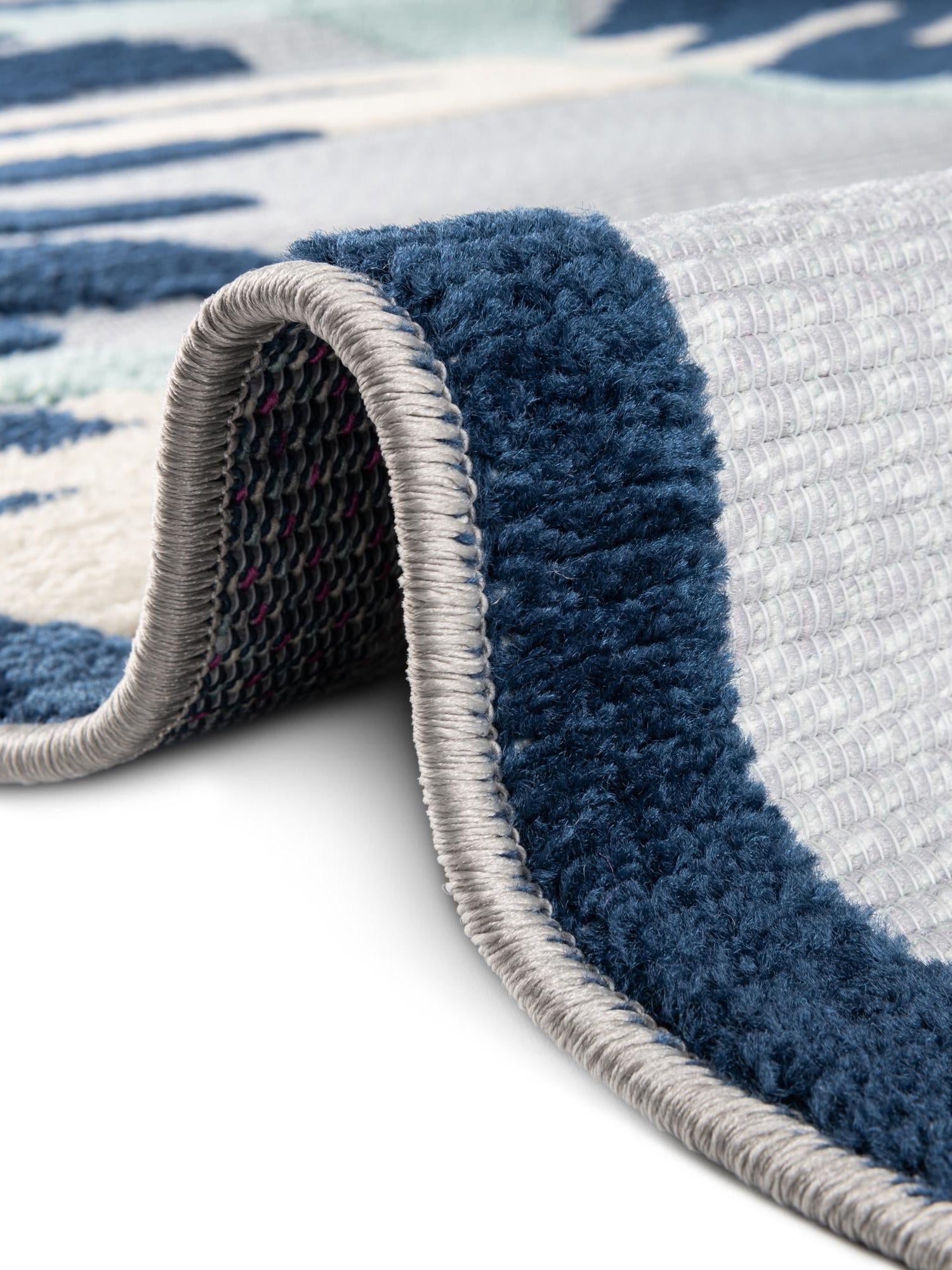 Gray Blue 5' 3 x 8' Aruba Outdoor Rectangle Area Rug Weather Resistant for Patio, Deck, Terrace, Balcony, Porch for Sale at Rug Engine