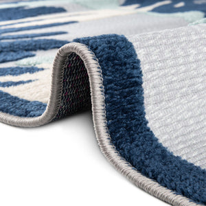 Gray Blue 9' x 12' Aruba Outdoor Rectangle Area Rug Weather Resistant for Patio, Deck, Terrace, Balcony, Porch for Sale at Rug Engine