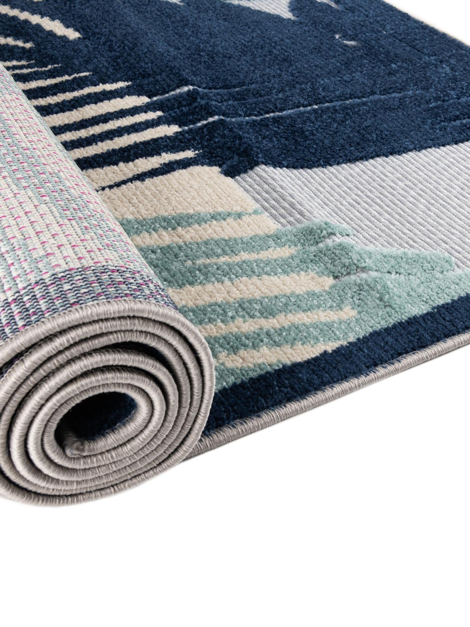 Gray Blue 9' x 12' Aruba Outdoor Rectangle Area Rug Weather Resistant for Patio, Deck, Terrace, Balcony, Porch for Sale at Rug Engine