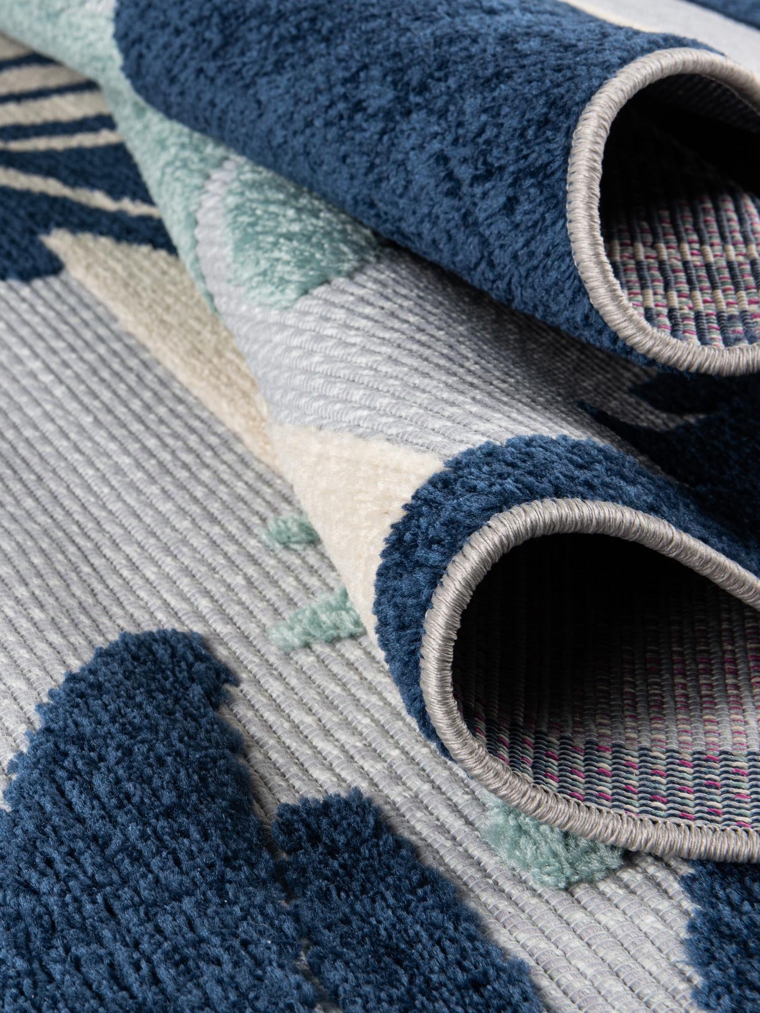 Gray Blue 9' x 12' Aruba Outdoor Rectangle Area Rug Weather Resistant for Patio, Deck, Terrace, Balcony, Porch for Sale at Rug Engine
