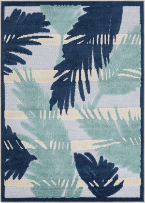 Gray Blue 4' x 6' Aruba Outdoor Rectangle Area Rug Weather Resistant for Patio, Deck, Terrace, Balcony, Porch for Sale at Rug Engine