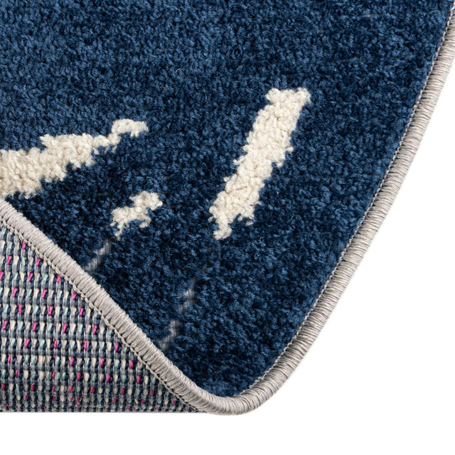 Gray Blue 5' 3 x 5' 3 Aruba Outdoor Round Area Rug Weather Resistant for Patio, Deck, Terrace, Balcony, Porch for Sale at Rug Engine