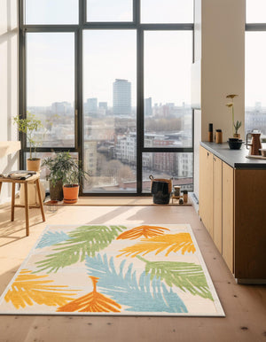 Beige 4' x 6' Aruba Outdoor Rectangle Area Rug Weather Resistant for Patio, Deck, Terrace, Balcony, Porch for Sale at Rug Engine