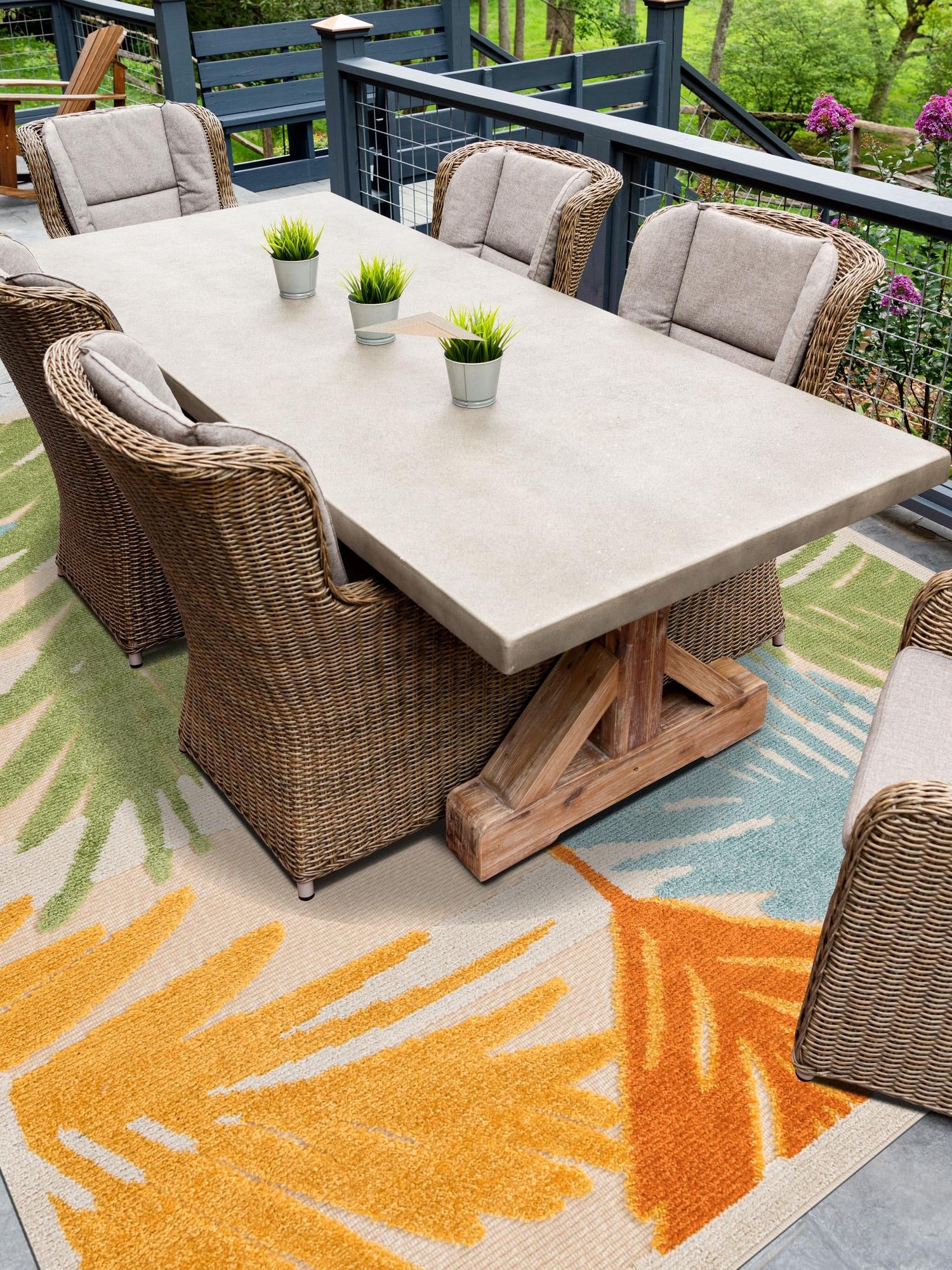Beige 4' x 6' Aruba Outdoor Rectangle Area Rug Weather Resistant for Patio, Deck, Terrace, Balcony, Porch for Sale at Rug Engine