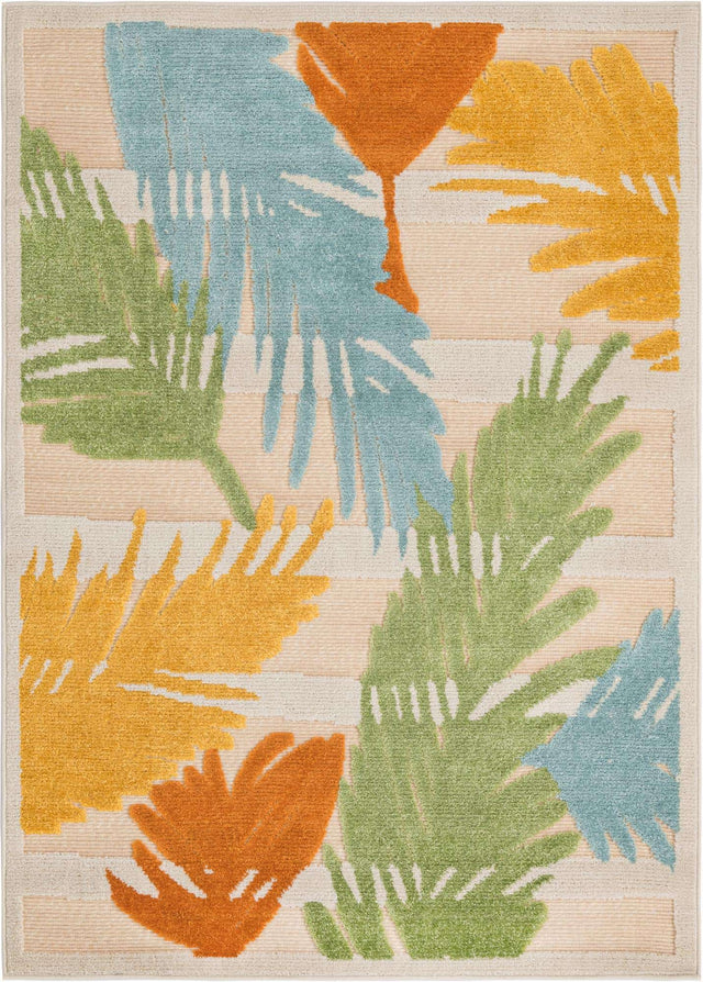Beige 4' x 6' Aruba Outdoor Rectangle Area Rug Weather Resistant for Patio, Deck, Terrace, Balcony, Porch for Sale at Rug Engine