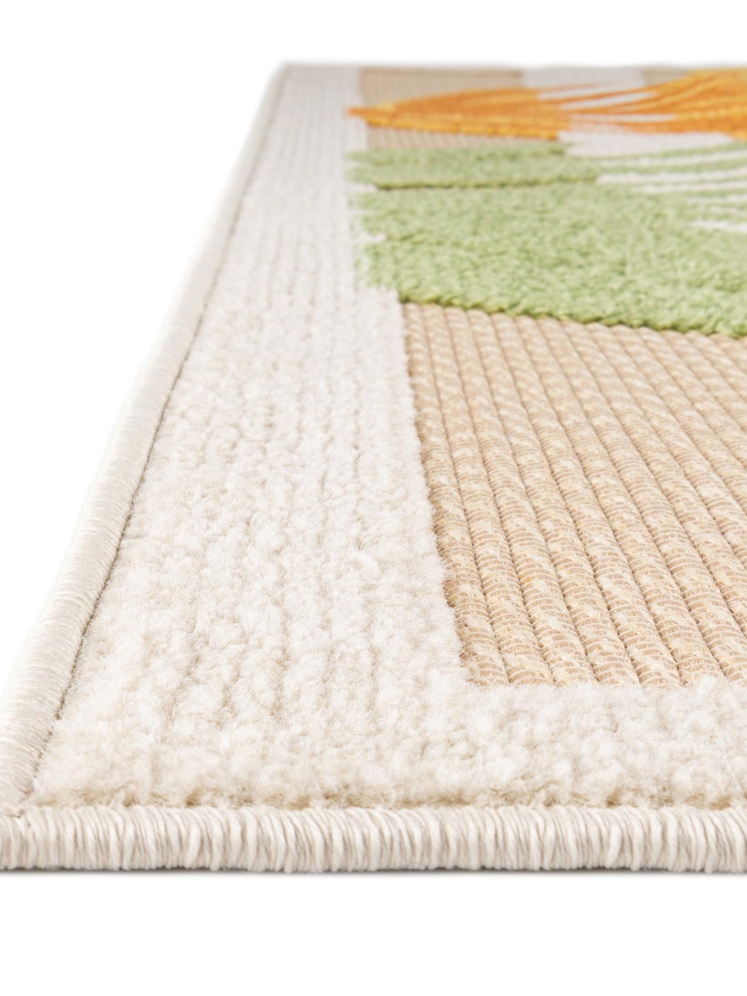 Beige 5' 3 x 5' 3 Aruba Outdoor Square Area Rug Weather Resistant for Patio, Deck, Terrace, Balcony, Porch for Sale at Rug Engine