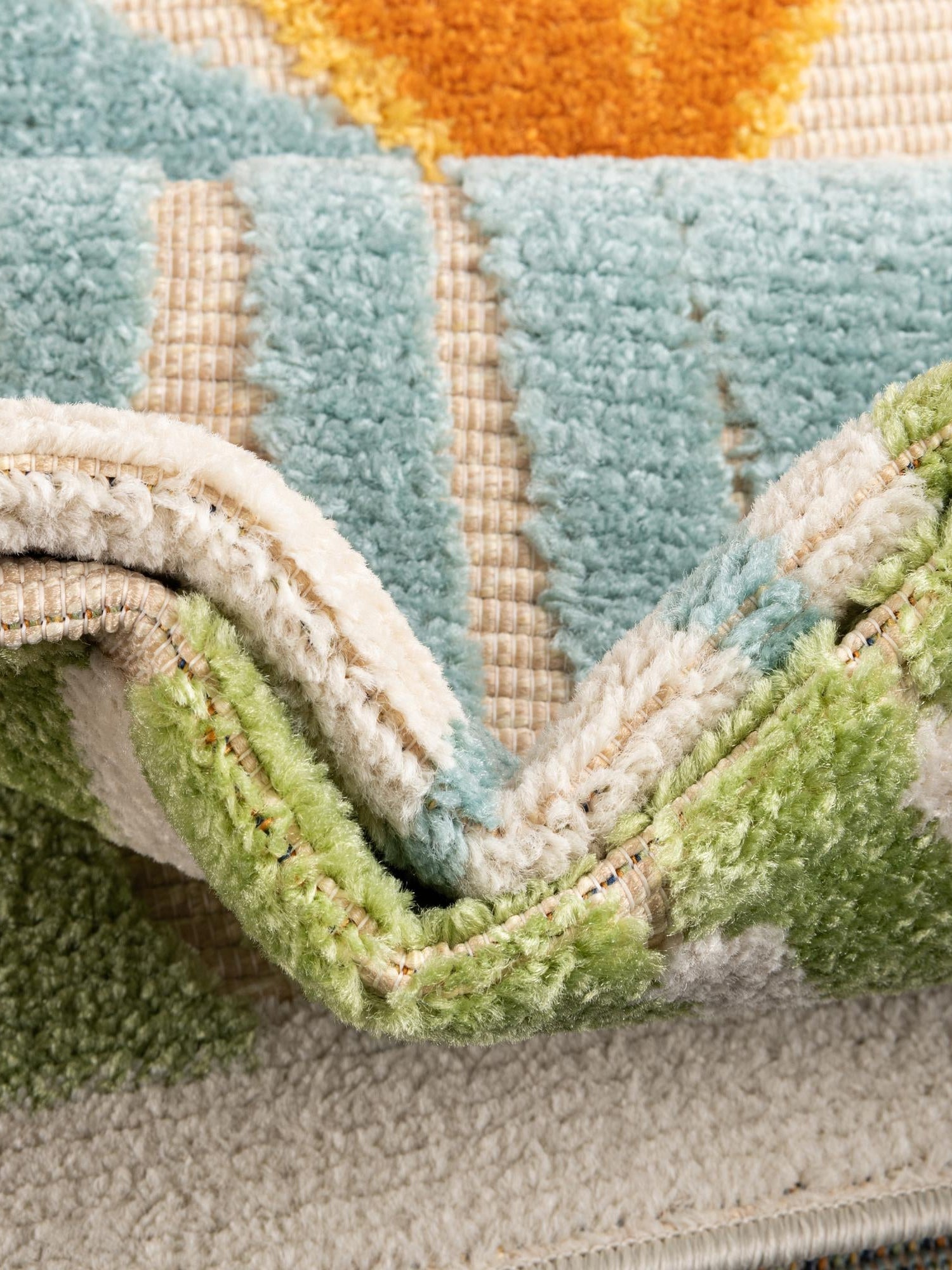 Beige 5' 3 x 5' 3 Aruba Outdoor Square Area Rug Weather Resistant for Patio, Deck, Terrace, Balcony, Porch for Sale at Rug Engine