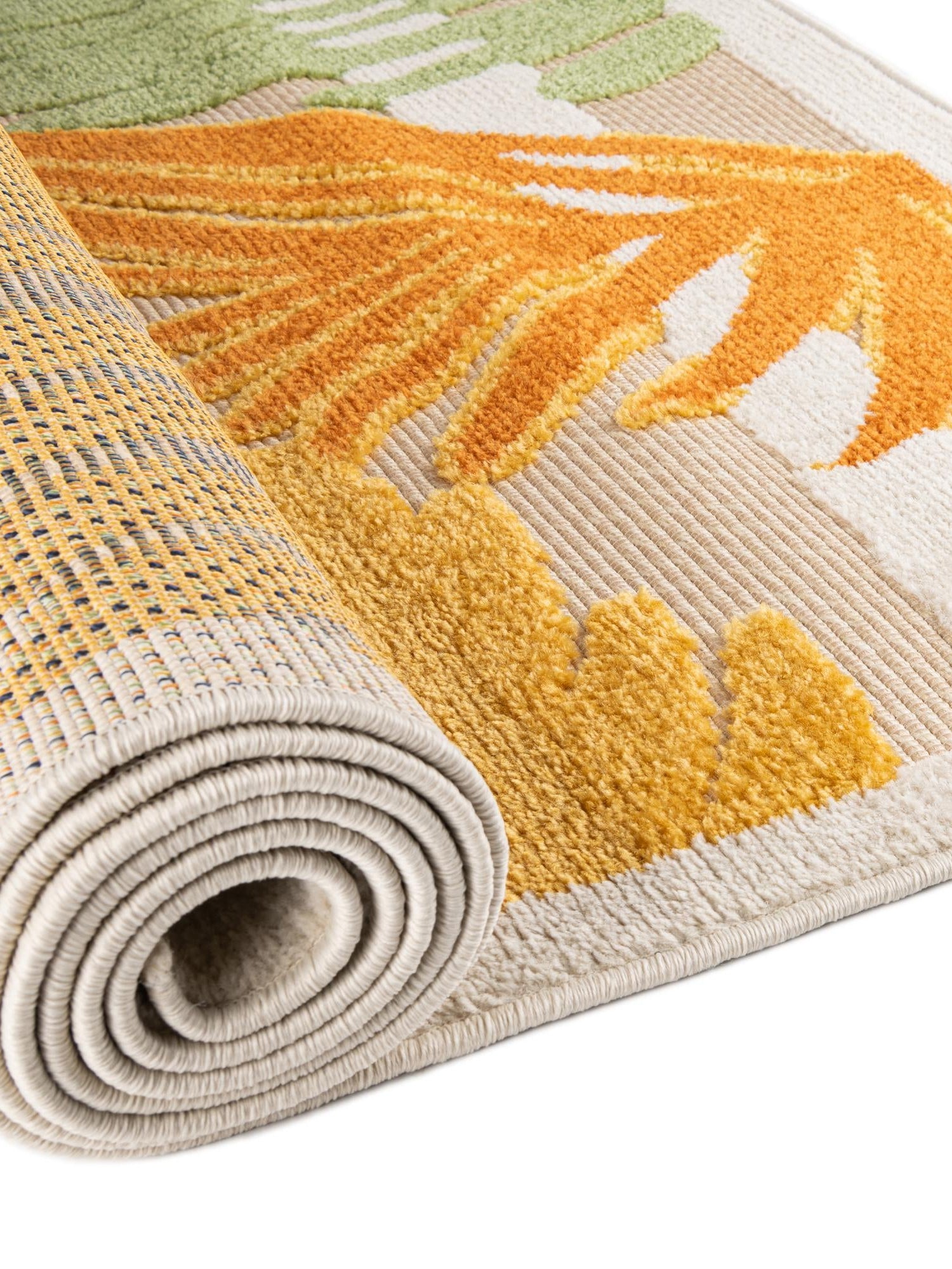Beige 5' 3 x 5' 3 Aruba Outdoor Square Area Rug Weather Resistant for Patio, Deck, Terrace, Balcony, Porch for Sale at Rug Engine