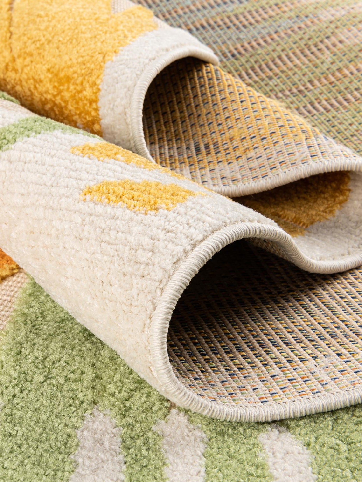 Beige 5' 3 x 5' 3 Aruba Outdoor Square Area Rug Weather Resistant for Patio, Deck, Terrace, Balcony, Porch for Sale at Rug Engine