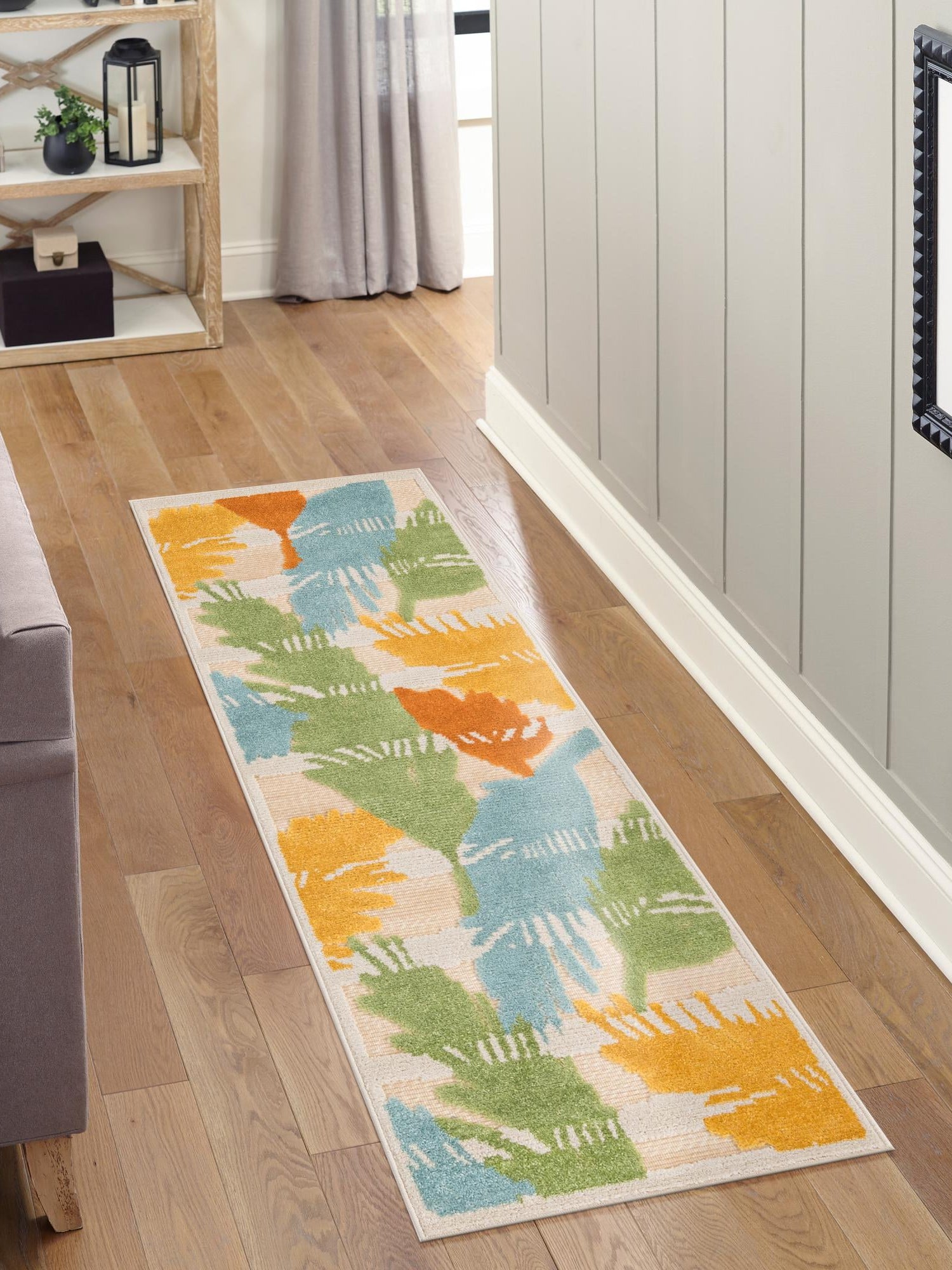 Beige 2' x 6' Aruba Outdoor Runner Area Rug Weather Resistant for Patio, Deck, Terrace, Balcony, Porch for Sale at Rug Engine