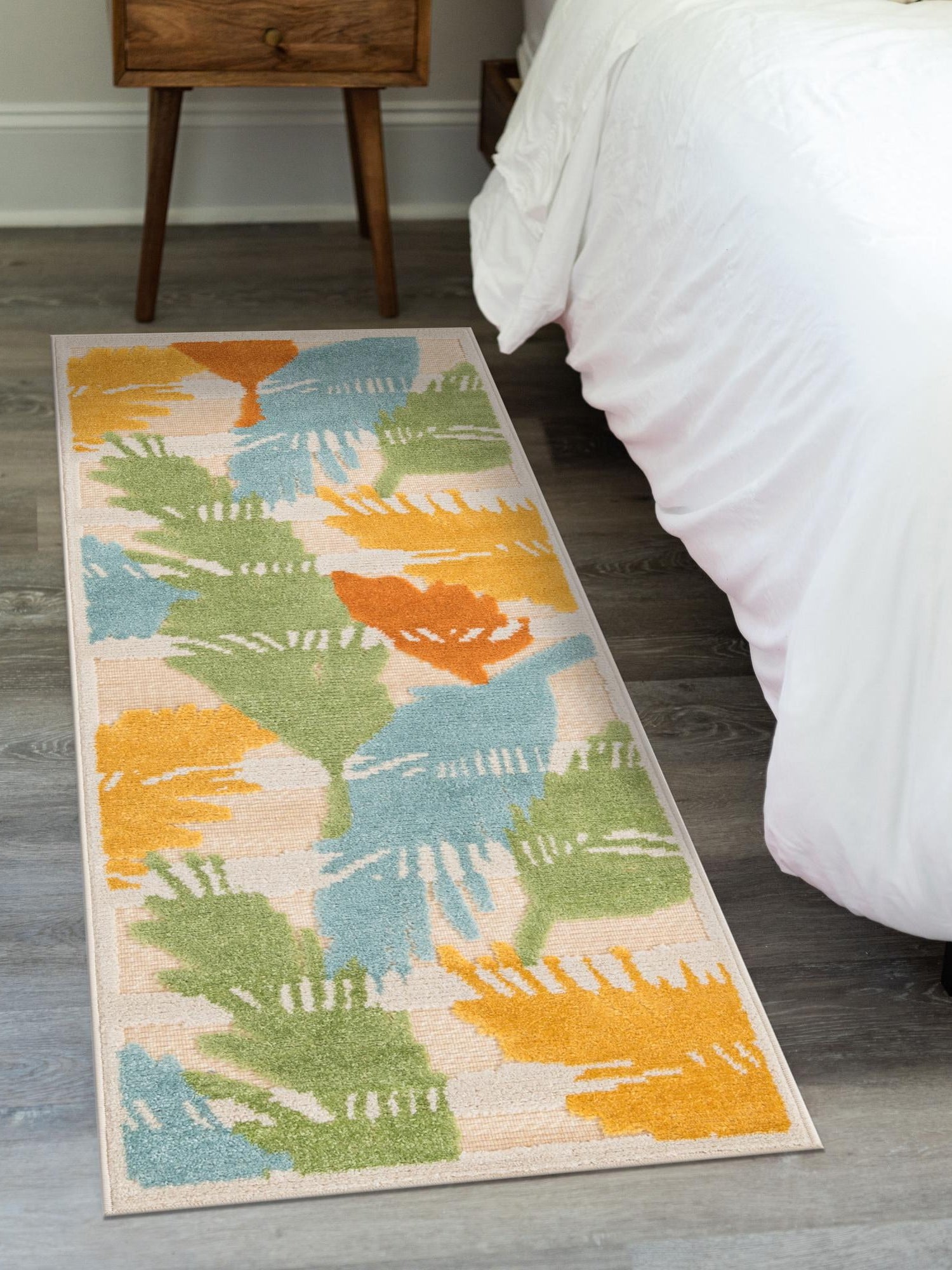 Beige 2' x 8' Aruba Outdoor Runner Area Rug Weather Resistant for Patio, Deck, Terrace, Balcony, Porch for Sale at Rug Engine
