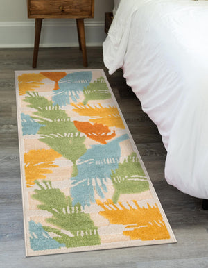 Beige 2' x 6' Aruba Outdoor Runner Area Rug Weather Resistant for Patio, Deck, Terrace, Balcony, Porch for Sale at Rug Engine