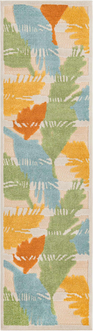 Beige 2' x 8' Aruba Outdoor Runner Area Rug Weather Resistant for Patio, Deck, Terrace, Balcony, Porch for Sale at Rug Engine