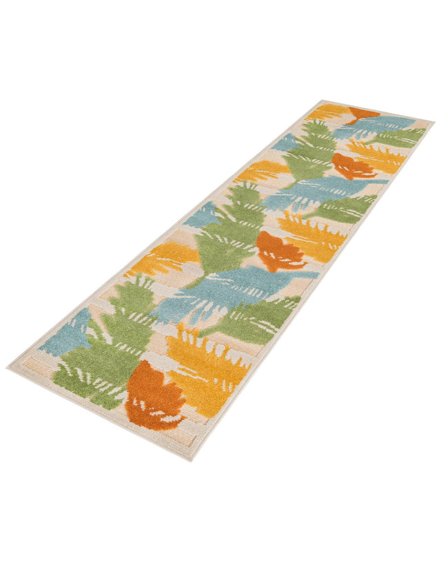 Beige 2' x 10' Aruba Outdoor Runner Area Rug Weather Resistant for Patio, Deck, Terrace, Balcony, Porch for Sale at Rug Engine