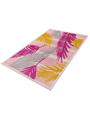 Pink 9' x 12' Aruba Outdoor Rectangle Area Rug Weather Resistant for Patio, Deck, Terrace, Balcony, Porch for Sale at Rug Engine