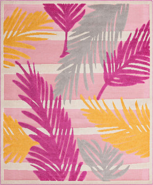 Pink 7' 10 x 10' Aruba Outdoor Rectangle Area Rug Weather Resistant for Patio, Deck, Terrace, Balcony, Porch for Sale at Rug Engine