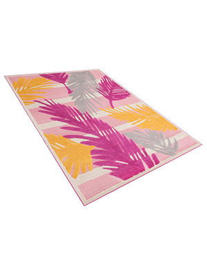Pink 7' x 10' Aruba Outdoor Rectangle Area Rug Weather Resistant for Patio, Deck, Terrace, Balcony, Porch for Sale at Rug Engine