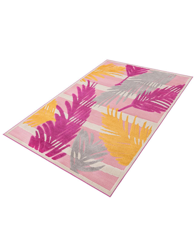 Pink 6' x 9' Aruba Outdoor Rectangle Area Rug Weather Resistant for Patio, Deck, Terrace, Balcony, Porch for Sale at Rug Engine