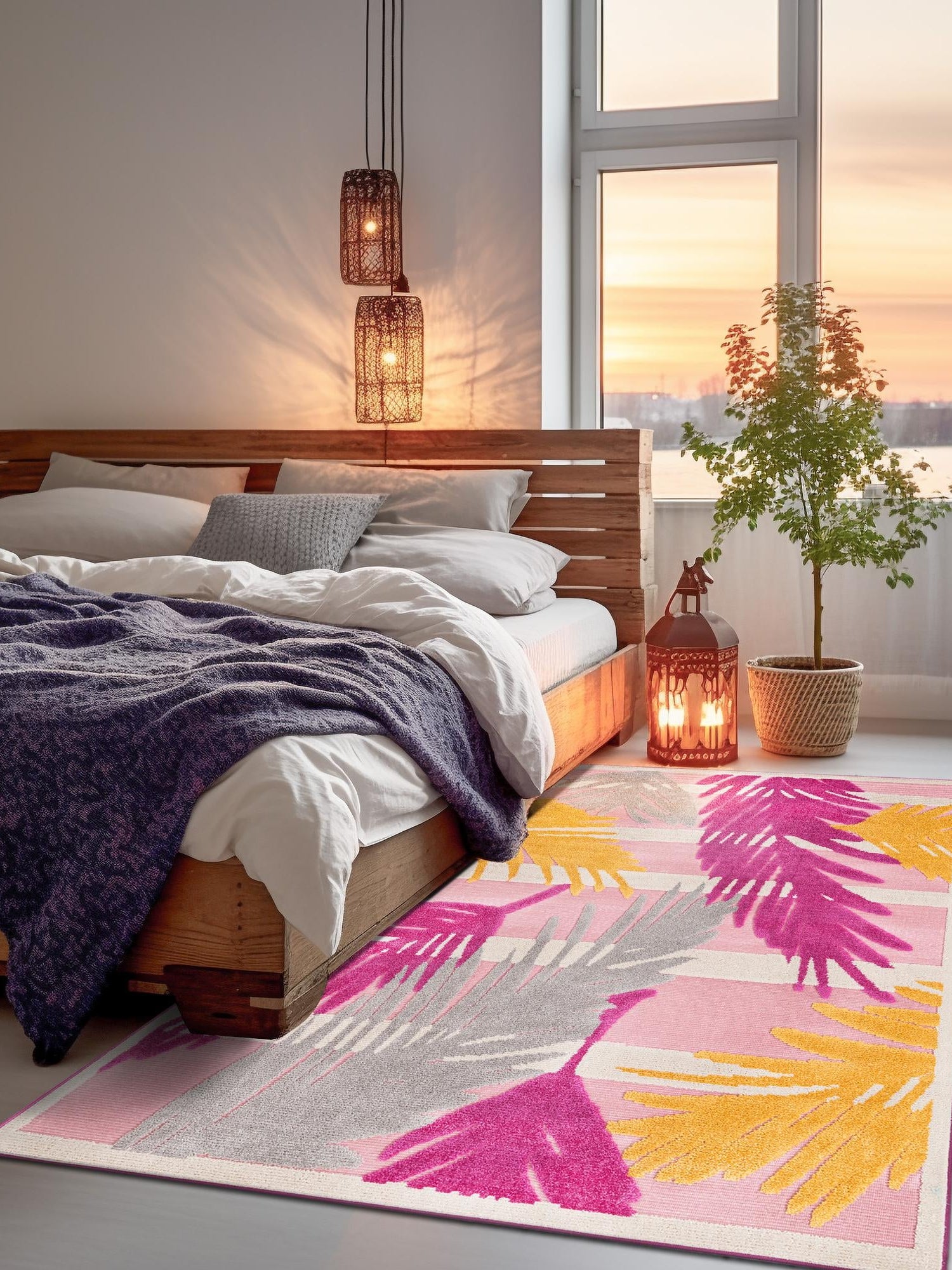 Pink 4' x 6' Aruba Outdoor Rectangle Area Rug Weather Resistant for Patio, Deck, Terrace, Balcony, Porch for Sale at Rug Engine