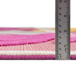 Pink 6' x 9' Aruba Outdoor Rectangle Area Rug Weather Resistant for Patio, Deck, Terrace, Balcony, Porch for Sale at Rug Engine