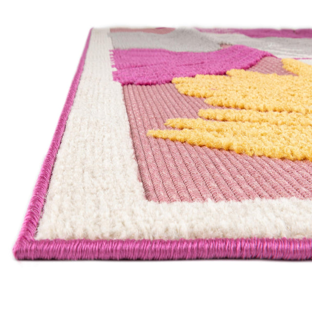 Pink 4' x 6' Aruba Outdoor Rectangle Area Rug Weather Resistant for Patio, Deck, Terrace, Balcony, Porch for Sale at Rug Engine