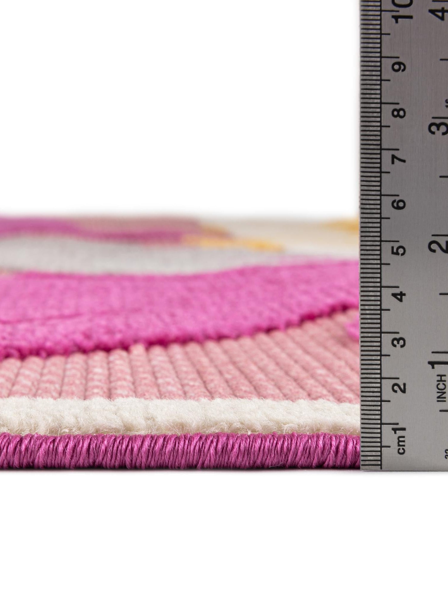 Pink 5' 3 x 5' 3 Aruba Outdoor Square Area Rug Weather Resistant for Patio, Deck, Terrace, Balcony, Porch for Sale at Rug Engine