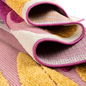 Pink 5' 3 x 5' 3 Aruba Outdoor Square Area Rug Weather Resistant for Patio, Deck, Terrace, Balcony, Porch for Sale at Rug Engine