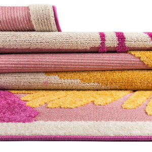 Pink 7' 10 x 7' 10 Aruba Outdoor Square Area Rug Weather Resistant for Patio, Deck, Terrace, Balcony, Porch for Sale at Rug Engine