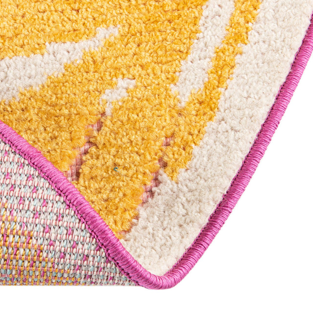 Pink 3' 3 x 3' 3 Aruba Outdoor Round Area Rug Weather Resistant for Patio, Deck, Terrace, Balcony, Porch for Sale at Rug Engine