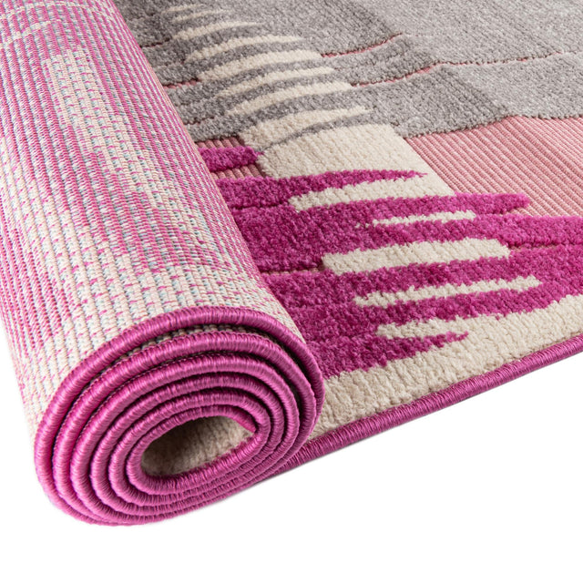 Pink 3' 3 x 3' 3 Aruba Outdoor Round Area Rug Weather Resistant for Patio, Deck, Terrace, Balcony, Porch for Sale at Rug Engine