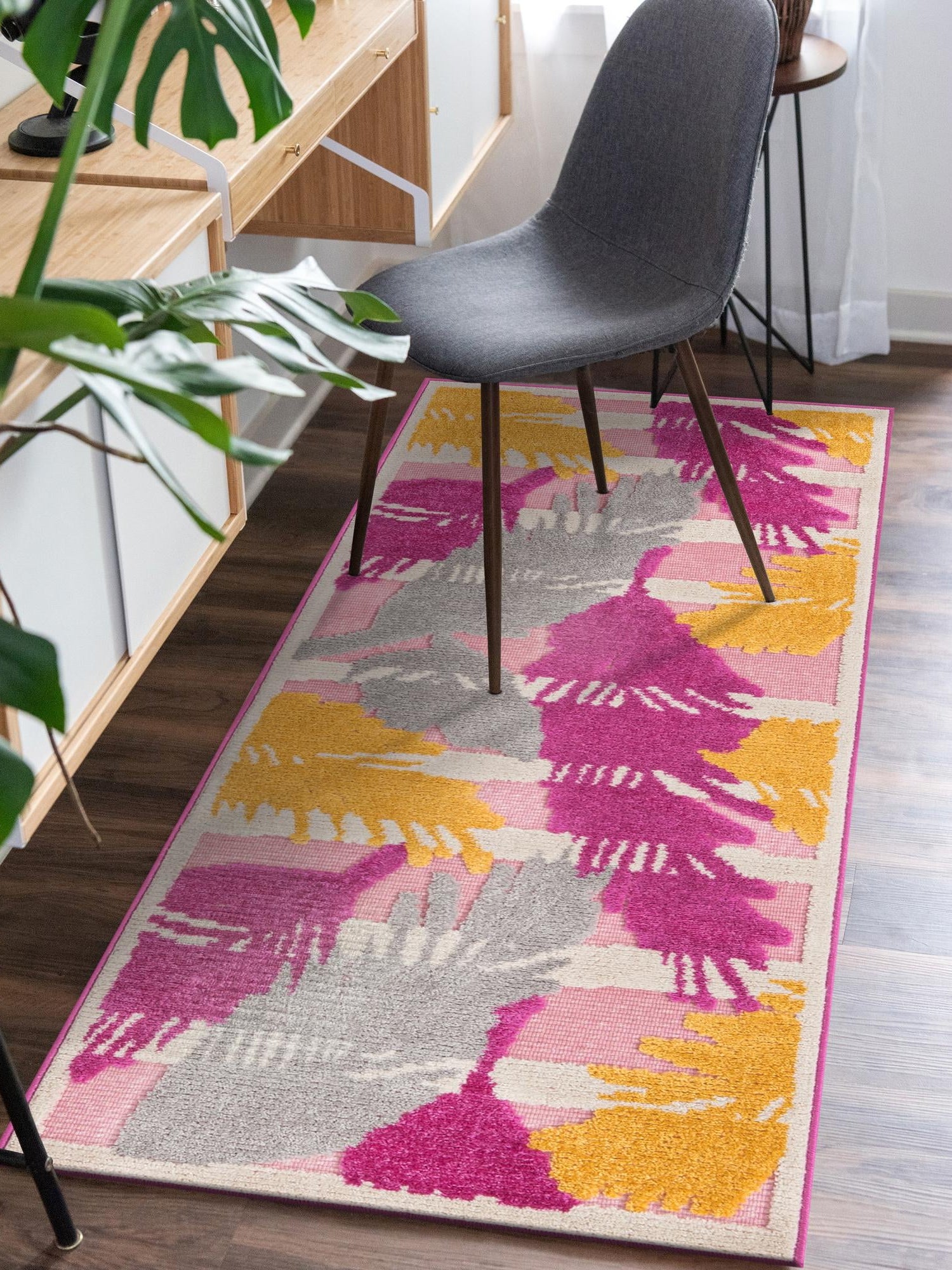 Pink 2' x 10' Aruba Outdoor Runner Area Rug Weather Resistant for Patio, Deck, Terrace, Balcony, Porch for Sale at Rug Engine