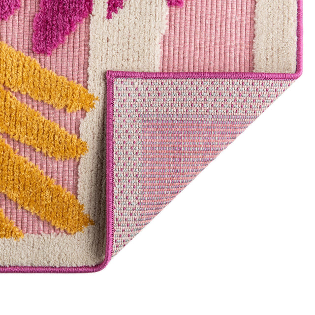 Pink 2' x 10' Aruba Outdoor Runner Area Rug Weather Resistant for Patio, Deck, Terrace, Balcony, Porch for Sale at Rug Engine