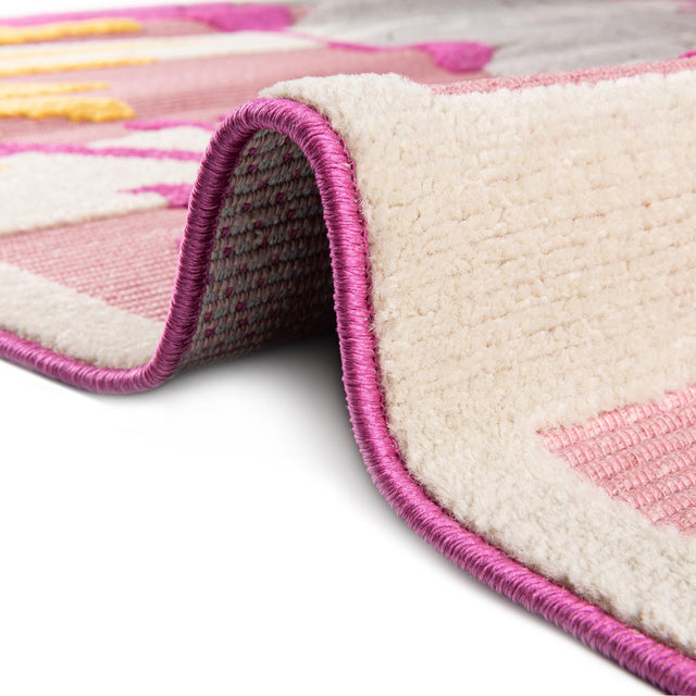 Pink 2' x 10' Aruba Outdoor Runner Area Rug Weather Resistant for Patio, Deck, Terrace, Balcony, Porch for Sale at Rug Engine