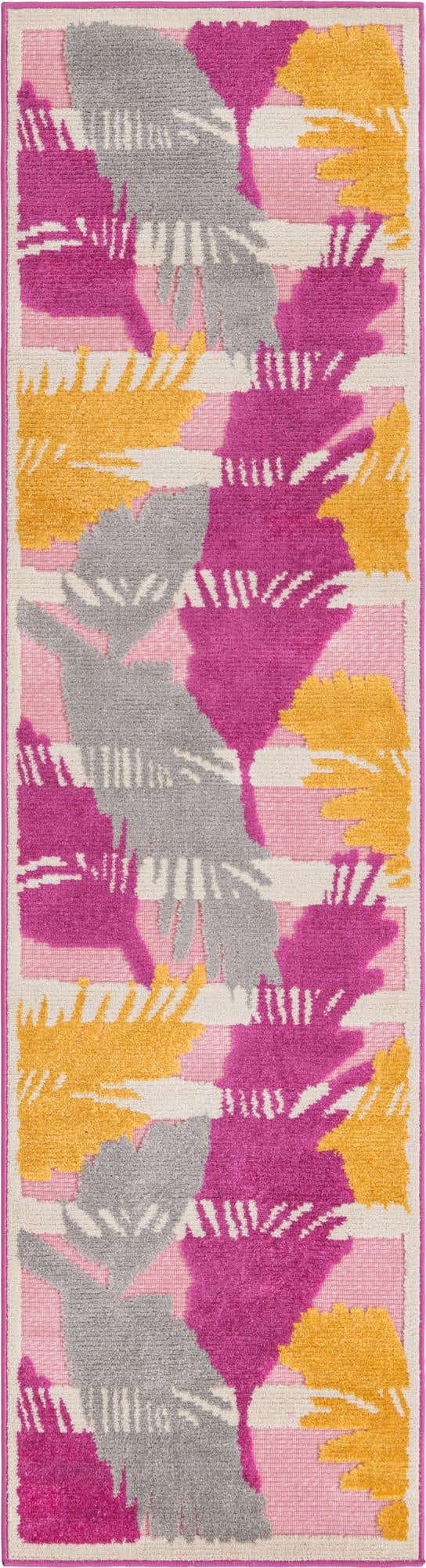 Pink 2' x 8' Aruba Outdoor Runner Area Rug Weather Resistant for Patio, Deck, Terrace, Balcony, Porch for Sale at Rug Engine
