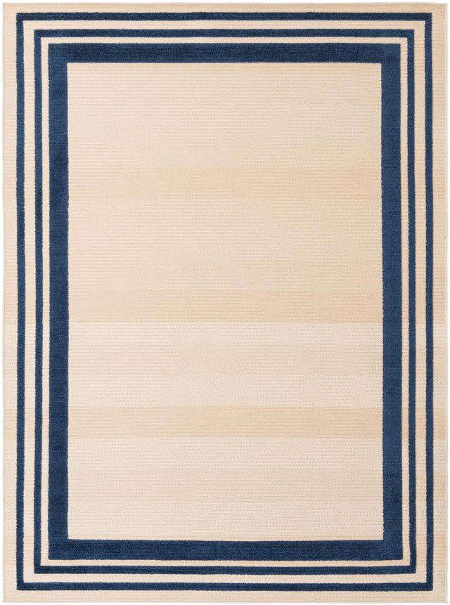 Beige 7' x 10' Aruba Outdoor Rectangle Area Rug Weather Resistant for Patio, Deck, Terrace, Balcony, Porch for Sale at Rug Engine