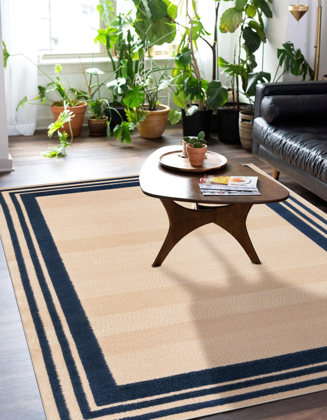 Beige 9' x 12' Aruba Outdoor Rectangle Area Rug Weather Resistant for Patio, Deck, Terrace, Balcony, Porch for Sale at Rug Engine