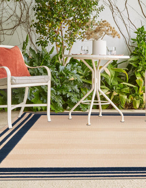 Beige 9' x 12' Aruba Outdoor Rectangle Area Rug Weather Resistant for Patio, Deck, Terrace, Balcony, Porch for Sale at Rug Engine