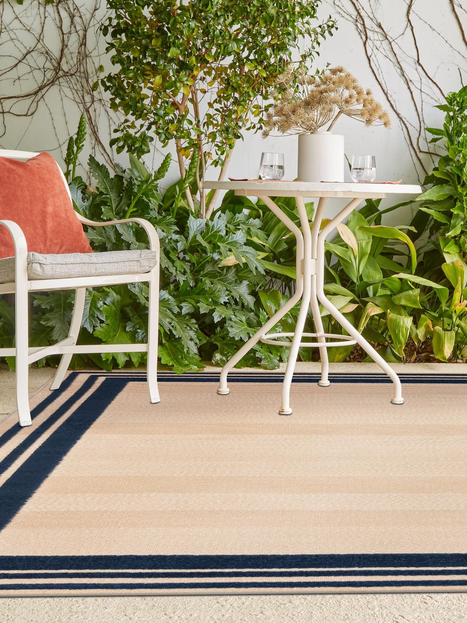 Beige 2' x 3' Aruba Outdoor Rectangle Area Rug Weather Resistant for Patio, Deck, Terrace, Balcony, Porch for Sale at Rug Engine