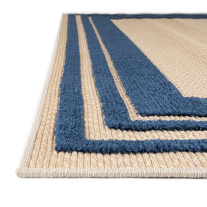 Beige 9' x 12' Aruba Outdoor Rectangle Area Rug Weather Resistant for Patio, Deck, Terrace, Balcony, Porch for Sale at Rug Engine