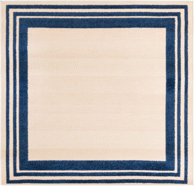 Beige 5' 3 x 5' 3 Aruba Outdoor Square Area Rug Weather Resistant for Patio, Deck, Terrace, Balcony, Porch for Sale at Rug Engine