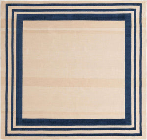 Beige 7' 10 x 7' 10 Aruba Outdoor Square Area Rug Weather Resistant for Patio, Deck, Terrace, Balcony, Porch for Sale at Rug Engine