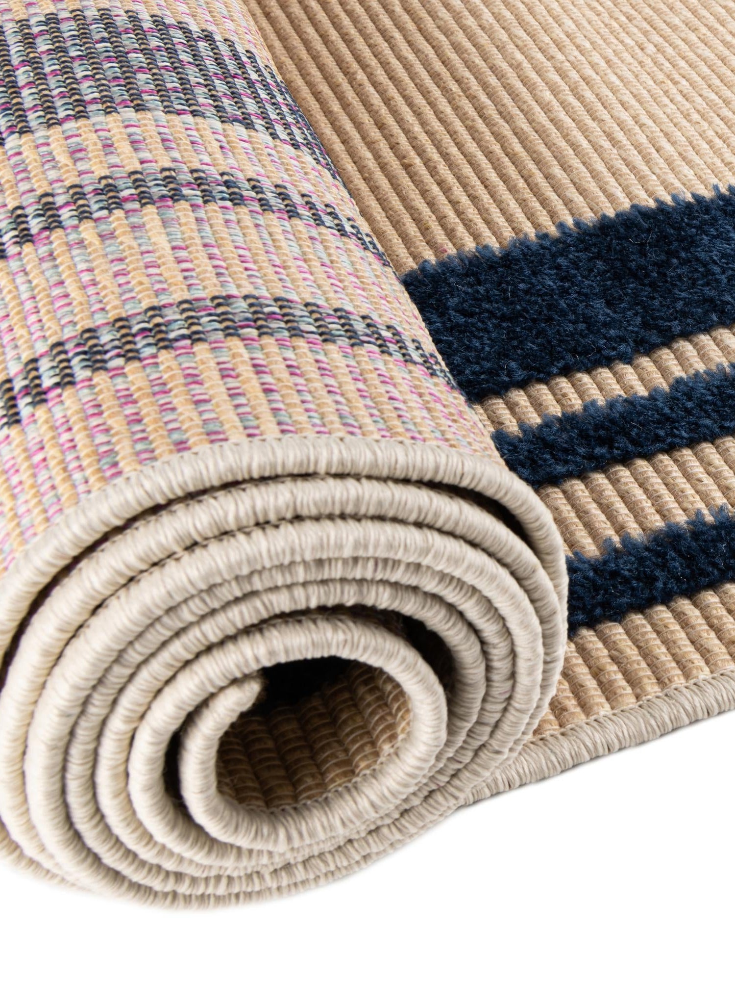 Beige 5' 3 x 5' 3 Aruba Outdoor Round Area Rug Weather Resistant for Patio, Deck, Terrace, Balcony, Porch for Sale at Rug Engine