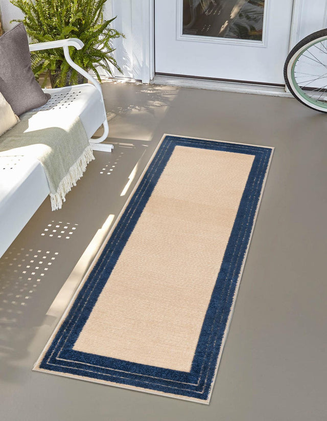 Beige 2' x 8' Aruba Outdoor Runner Area Rug Weather Resistant for Patio, Deck, Terrace, Balcony, Porch for Sale at Rug Engine